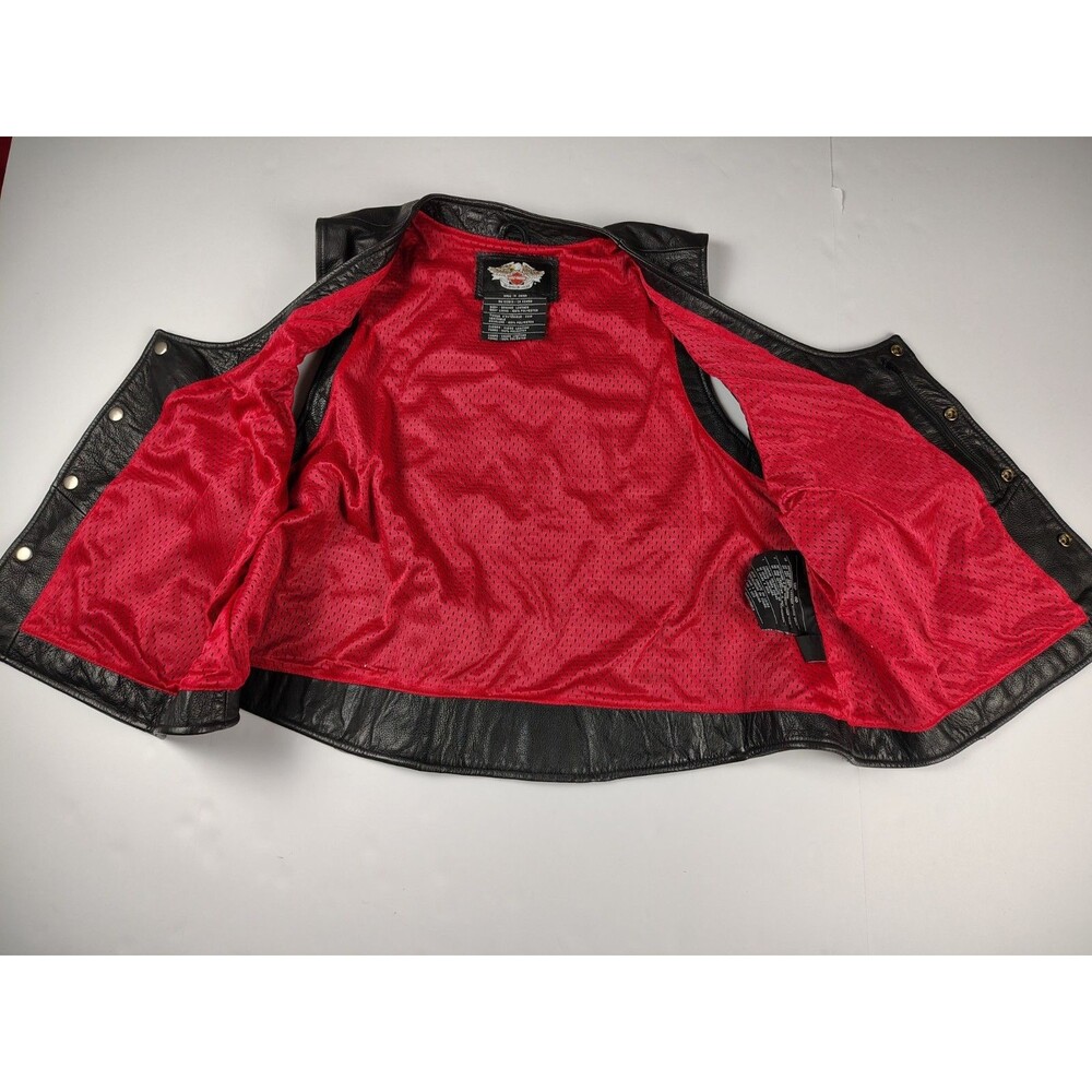 Harley Davidson Women’s Leather Vest Size 3W Legendary Highway One Motorcycle - Picture 9 of 10